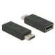 Delock Displayport adapter 1.2-es csatlakozódugóval > Displayport csatlakozóhüvellyel, portkímélovel