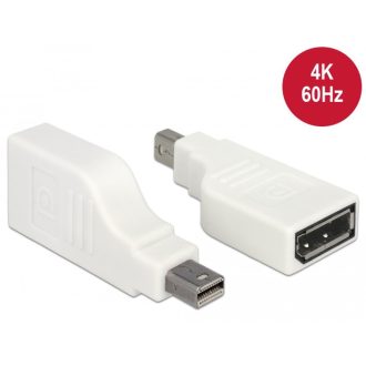   Delock Adapter, mini Displayport 1.2-es csatlakozódugó > Displayport-csatlakozóhüvely, 4K, 90 fokban (65867)