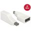 Delock Adapter, mini Displayport 1.2-es csatlakozódugó > Displayport-csatlakozóhüvely, 4K, 90 fokban (65867)