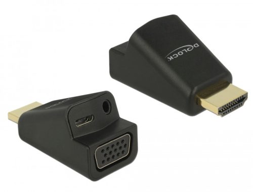 Delock Adapter HDMI-A dugó > VGA hüvely audióval