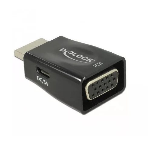 Delock Adapter HDMI-A dugó > VGA hüvely (65902)