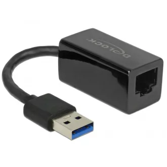   Delock Adapter SuperSpeed USB (USB 3.1 Gen 1) USB A-típusú csatlakozó > Gigabit LAN 10/100/1000 Mbps (65903)