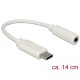 Delock Audio Adapter USB Type-C  bemeneti > Stereo Jack kimeneti 14 cm (65913)