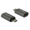 Delock Adapter USB 2.0 Micro-B apa - USB Type-C 2.0 anya adapter antracit (65927)