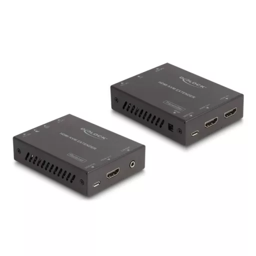 Delock HDMI KVM hosszabbító készlet Cat.6 kábelen keresztül 4K 60 Hz 70 m (65957)