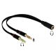 Delock Headset adapter 1 x 3,5 mm-es 4-tűs anya sztereo jack - 2 x 3,5 mm-es, 3-tűs apa sztereo jack (65967)