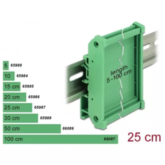 Delock Laprögzítő 25 cm hosszú DIN Rail-ekhez (65987)