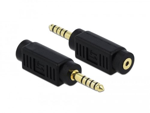 Delock 4,4 mm-es, 5 tűs sztereó jack apa   2,5 mm-es, 4 tűs sztereó jack anya átalakító (65996)