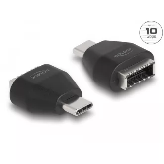   Delock Adapter USB Type-C  apa - USB 3.2 kulcs A anya fekete (66058)