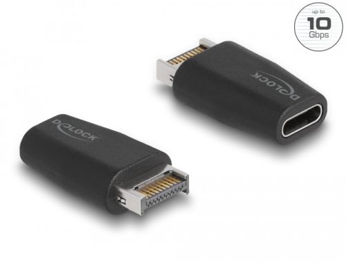 Delock Adapter USB 3.2 kulcs A apa -USB Type-C  anya fekete (66059)