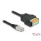 Delock RJ45 kábel Cat.5e apa - terminal block adapter lenyomó gombbal 15 cm (66063)