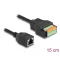 Delock RJ45 kábel Cat.5e anya - terminal block adapter lenyomó gombbal 15 cm (66065)
