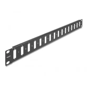   Delock 19  panel adapterhez csavaros csatlakozással, 16 portos fekete (66077)