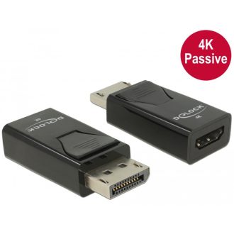   Delock Adapter Displayport 1.2-dugós csatlakozó > HDMI-csatlakozóhüvely 4K passzív fekete (66234)