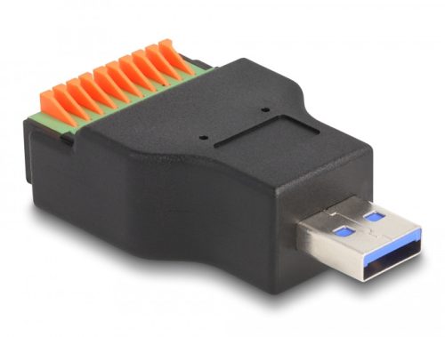 Delock USB 3.2 Gen 1 A-típusú apa - Terminal Block Adapter lenyomó gombbal