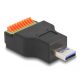 Delock USB 3.2 Gen 1 A-típusú apa - Terminal Block Adapter lenyomó gombbal