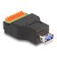 Delock USB 3.2 Gen 1 A-típusú anya - Terminal Block Adapter lenyomó gombbal (66239)