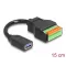 Delock A-típusú USB 3.2 Gen 1 kábel anya - terminal block adapter lenyomó gombbal 15 cm (66241)