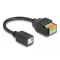 Delock B-típusú USB 2.0 kábel anya - terminal block adapter lenyomó gombbal 15 cm (66250)