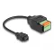 Delock Mini-B-típusú USB 2.0 kábel anya - terminal block adapter lenyomó gombbal 15 cm (66252)