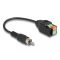 Delock RCA kábel apa - Terminal Block Adapter lenyomó gombbal 15 cm (66254)