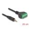 Delock Sztereo jack kábel apa 2,5 mm 4 tűs - Terminal Block Adapter 20 cm (66256)