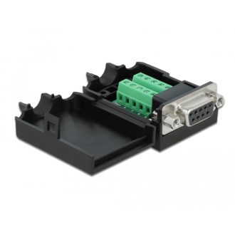   Delock Sub-D 9 tűs adapter anya - 10 tűs kapocstest házzal (66265)