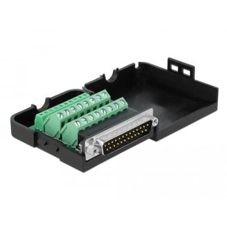   Delock DB25 párhuzamos adapter apa   26 tűs kapocstest házzal  (66266)