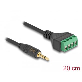   Delock Sztereo jack kábel apa 3,5 mm 4 tűs - Terminal Block Adapter 20 cm (66268)