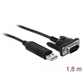   Delock USB 2.0 soros RS-232 adapterhez kompakt soros konnektor házzal (66282)