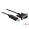 Delock USB 2.0 soros RS-232 adapterhez kompakt soros konnektor házzal (66282)