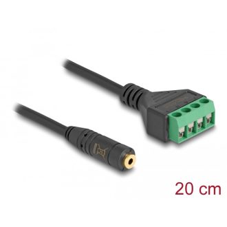   Delock Sztereo jack kábel anya 2,5 mm 4 tűs - Terminal Block Adapter 20 cm (66294)