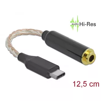   Delock Audio adapter USB Type-C  apa   4,4 mm 5-tus sztereo jack anya 12,5 cm (66302)