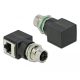 Delock Hálózati adapter M12 8 tűs X-kódolt anya - RJ45 anya (66316)