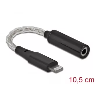  Delock Audio Adapter 8 tus Lightning  apa   3,5 mm 4 tus sztereo jack anya 10,5 cm (66317)
