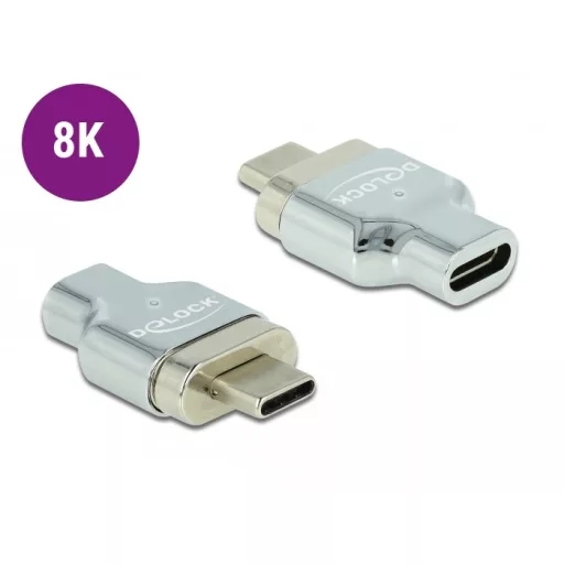 Delock Thunderbolt  3 / USB Type-C  (DP Alt Mód) 8K 30 Hz mágneses adapter apa - anya (66433)