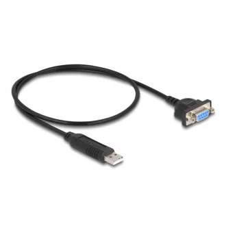   Delock USB 2.0 soros RS-232 adapterhez kompakt soros konnektor házzal 50 cm FTDI (66453)