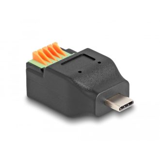   Delock USB Type-C  2.0 apa - Terminal block adapter nyomógombbal (66456)