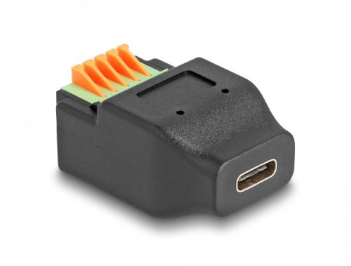 Delock USB Type-C  2.0 anya - Terminal block adapter nyomógombbal