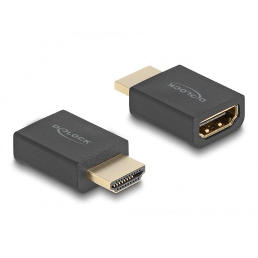 Delock Nagy sebességű HDMI Ethernet adapterrel apa - anya 8K 60 Hz fekete (66460)