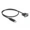 Delock USB 2.0 soros RS-232 adapterhez kompakt soros konnektor házzal 50 cm FTDI (66461)