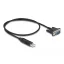 Delock USB 2.0 soros RS-232 adapterhez kompakt soros konnektor házzal 50 cm FTDI (66461)