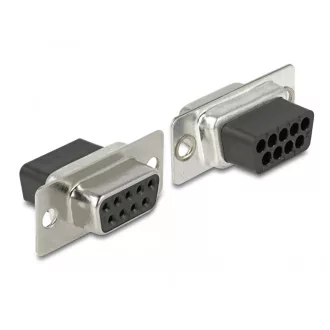   Delock D-Sub 9-tűs csatlakozódugó  RJ50 anya összekötő adapter szürke (66472)