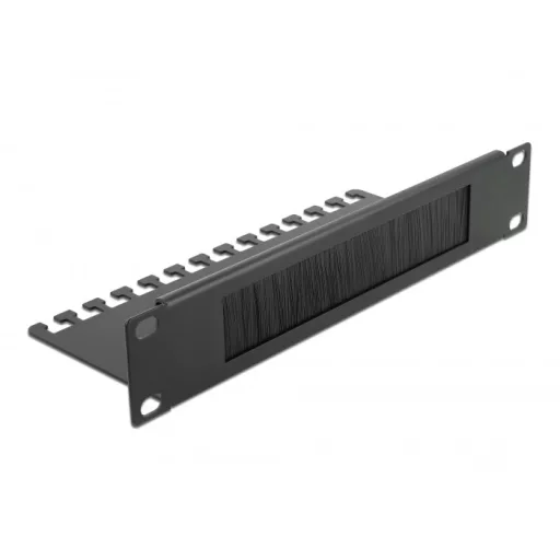 Delock 10  kábelrendező fésűs panel 1U, fekete (66483)