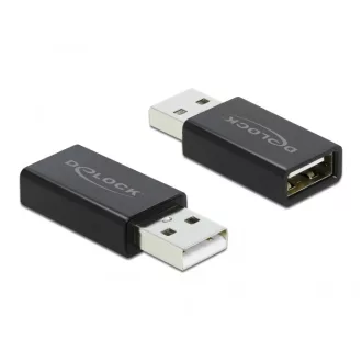   Delock USB 2.0 Adapter - A-típusú apa csatlakozó - A-típusú anya csatlakozó adat blokkoló (66529)
