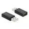 Delock USB 2.0 Adapter - A-típusú apa csatlakozó - A-típusú anya csatlakozó adat blokkoló (66529)