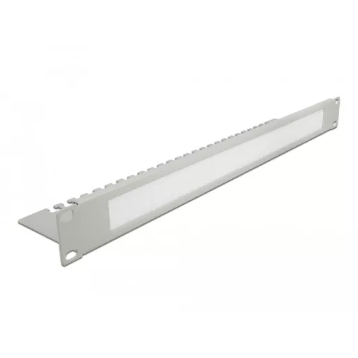 Delock 19" kábelrendező fésűs panel 1U, szürke (66538)