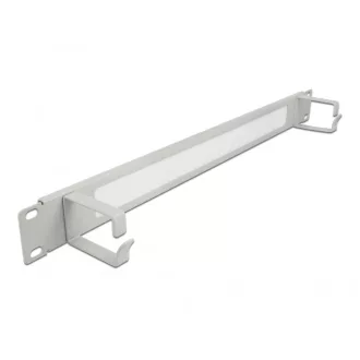   Delock 19" kábelrendező fésűs panel, 2 hurokkal 1U, szürke (66540)