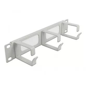   Delock 10" kábelrendező fésűs panel, 3 hurokkal 1U, szürke (66541)