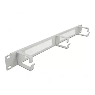   Delock 19" kábelrendező fésűs panel, 3 hurokkal 1U, szürke (66542)